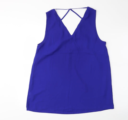 Womens UK Size 14 Dorothy Perkins Blue Basic Tank