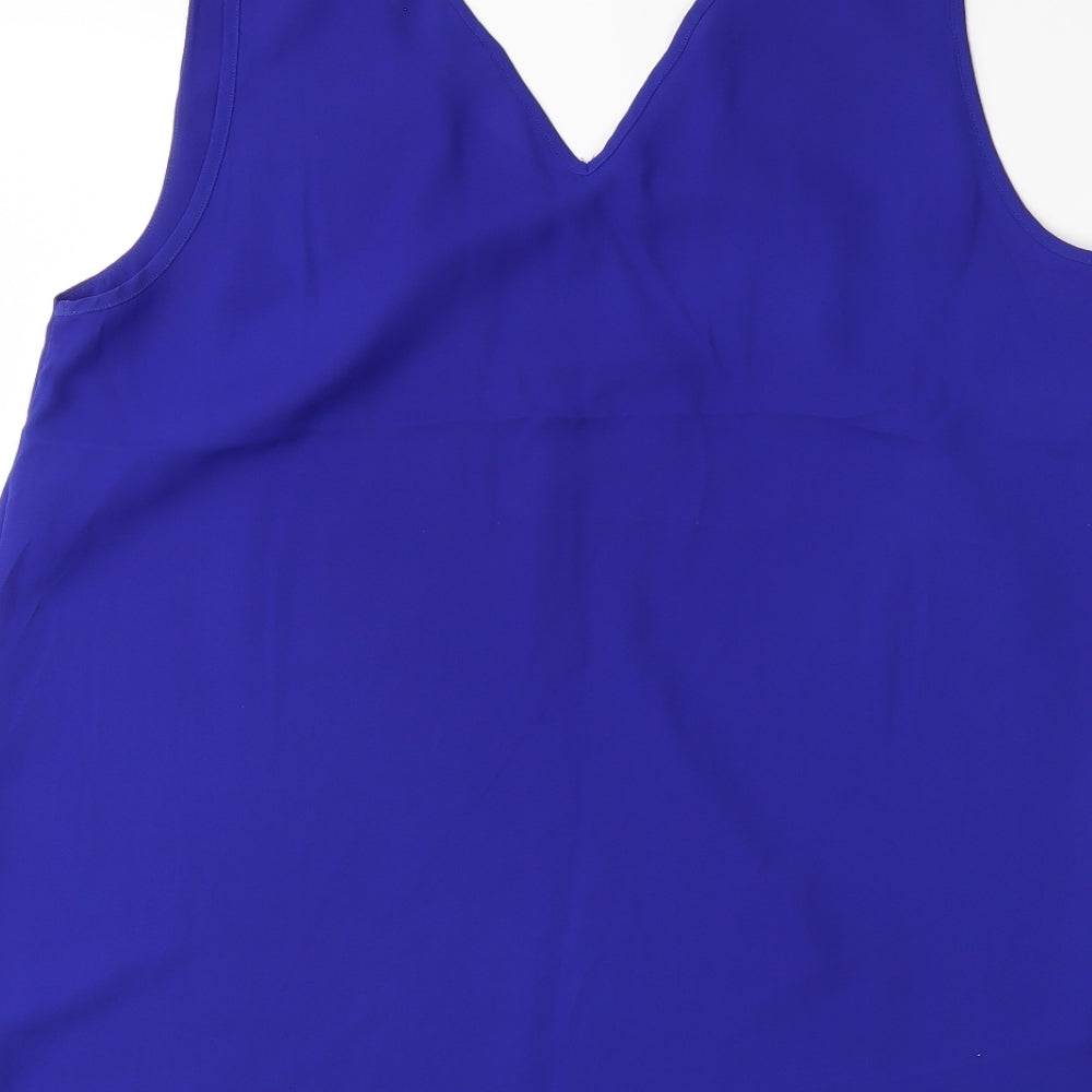 Womens UK Size 14 Dorothy Perkins Blue Basic Tank