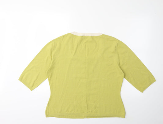 Alex & Co Womens Green  Knit Pullover Jumper Size 20