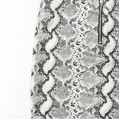 In Vogue Womens Beige Animal Print  Straight & Pencil Skirt Size S