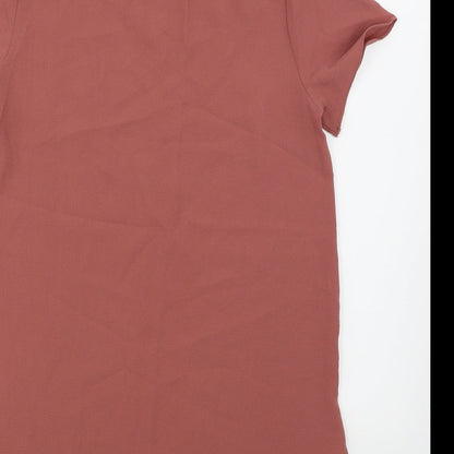 Womens UK Size 8 New Look Pink Basic Blouse