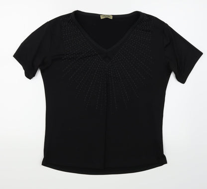 Etien Womens Black   Basic Blouse Size L