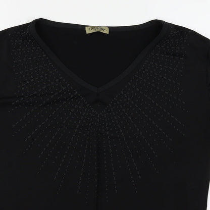 Etien Womens Black   Basic Blouse Size L