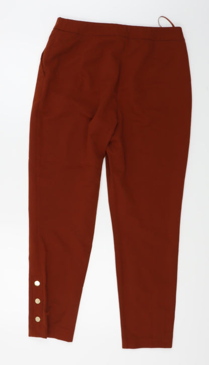 F&F Womens Brown   Dress Pants Trousers Size 10 L25 in