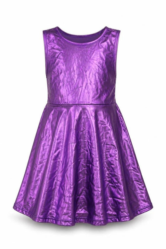 Ruikajia Girls Purple   Skater Dress  Size 7 Years