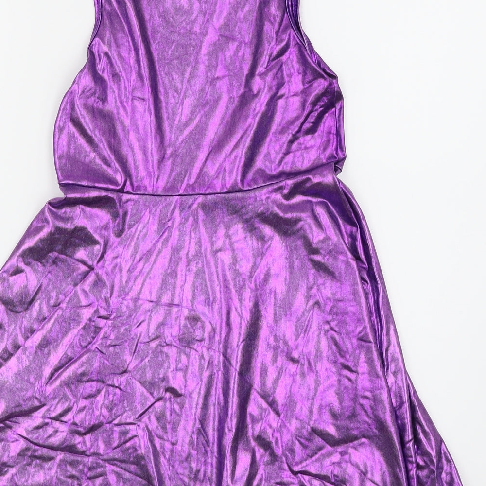 Ruikajia Girls Purple   Skater Dress  Size 7 Years