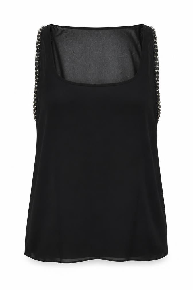 Womens UK Size 12 Topshop Black Basic T-Shirt