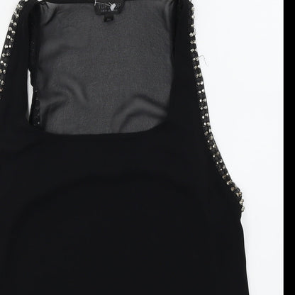 Womens UK Size 12 Topshop Black Basic T-Shirt