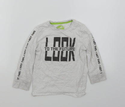 Blue Zoo Boys White   Basic T-Shirt Size 4-5 Years
