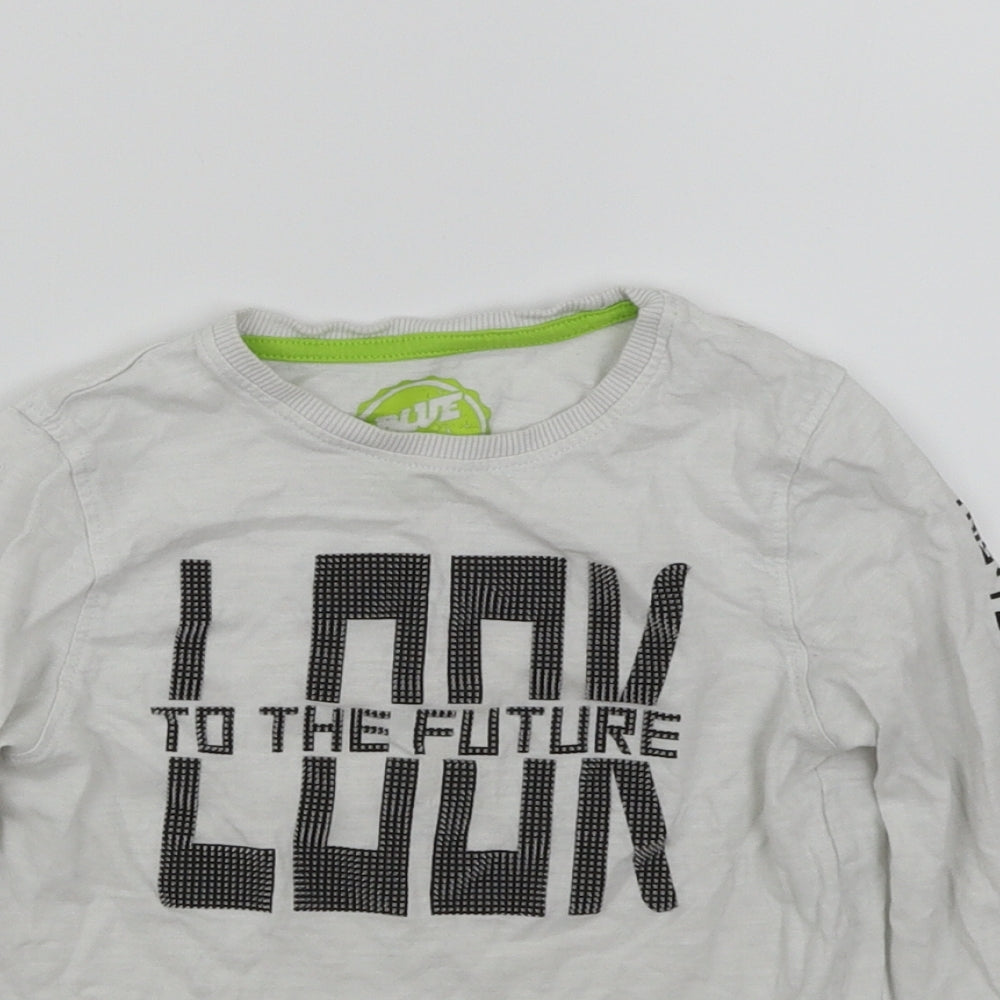 Blue Zoo Boys White   Basic T-Shirt Size 4-5 Years