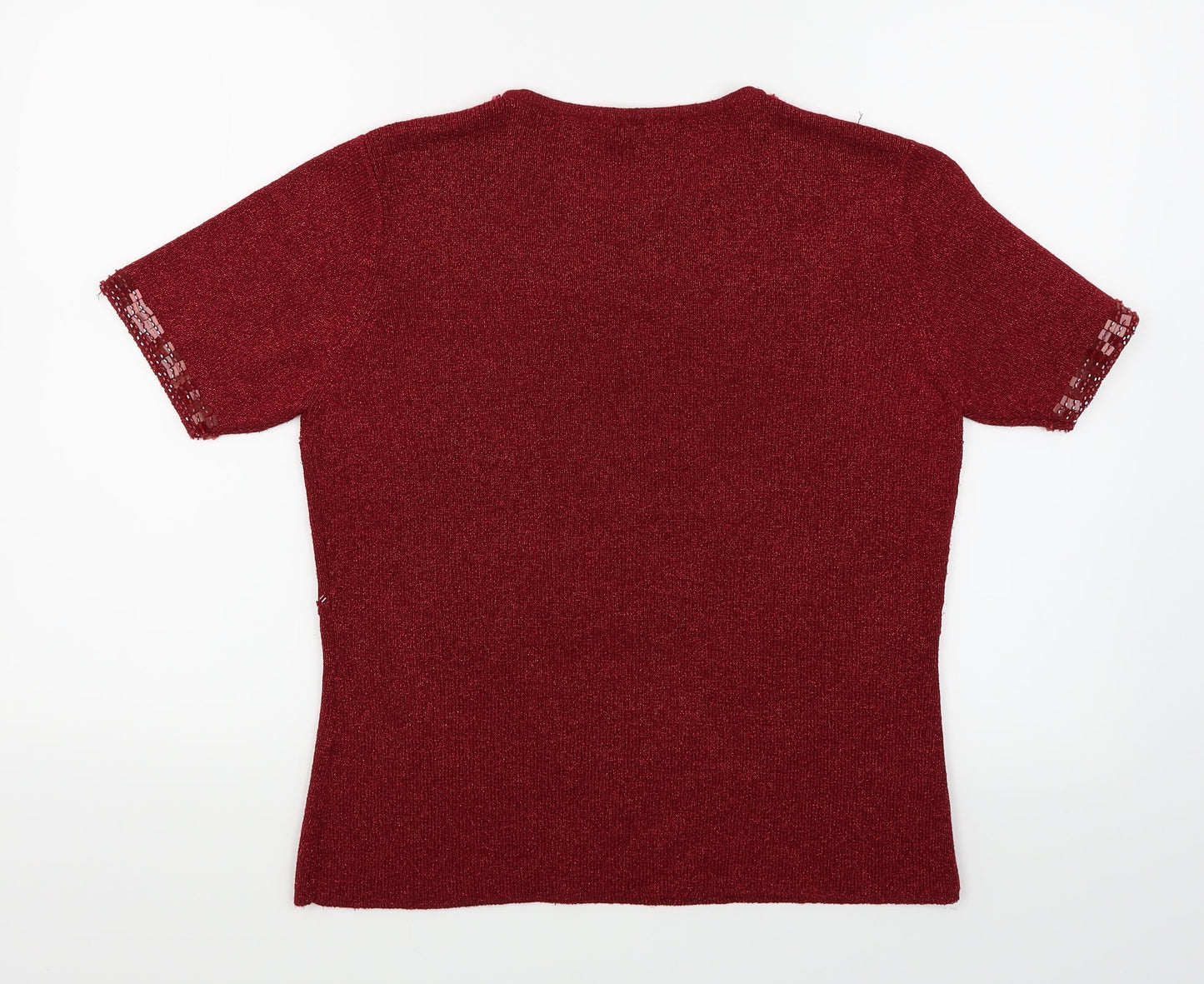 Berkerlex Womens Red   Basic T-Shirt Size 14