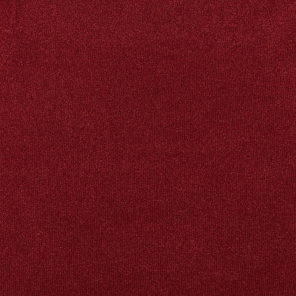 Berkerlex Womens Red   Basic T-Shirt Size 14