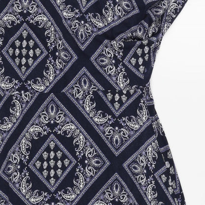 Collection Womens Blue Argyle/Diamond  Skater Dress  Size 10