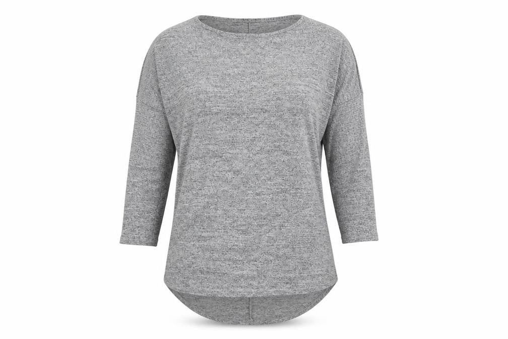 Womens UK Size S Influence Grey Tunic T-Shirt