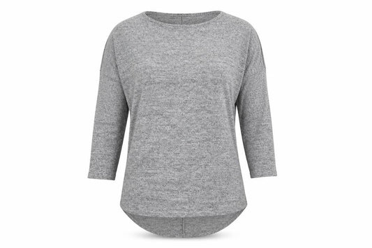 Womens UK Size S Influence Grey Tunic T-Shirt