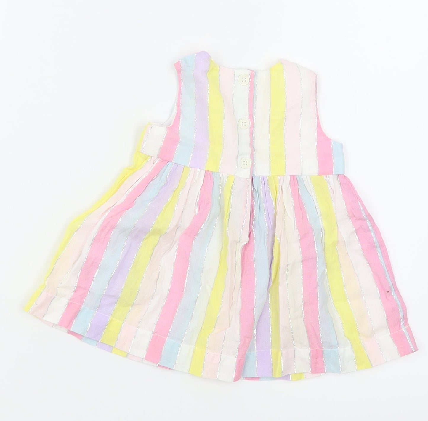 Bluezoo Girls Pink Striped  Trapeze & Swing  Size 0-3 Months