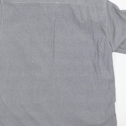 Mens UK Size XL le cooper Grey  Button-Up Short Sleeve Casual Shirt