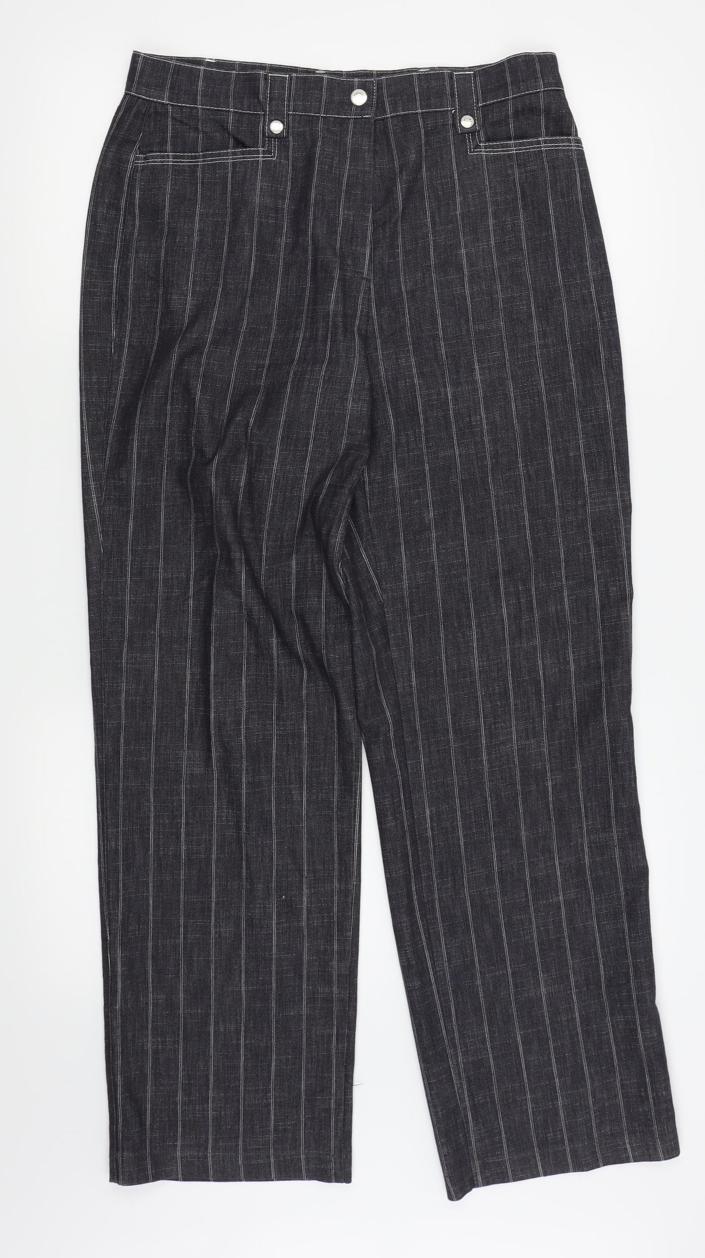 Gerry Weber Womens Grey Polka Dot  Trousers  Size 14 L29 in