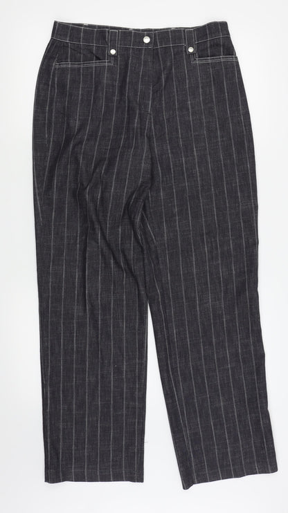 Gerry Weber Womens Grey Polka Dot  Trousers  Size 14 L29 in