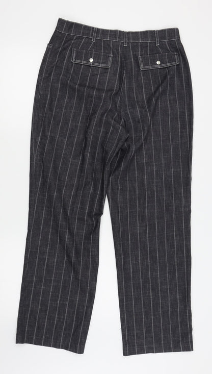 Gerry Weber Womens Grey Polka Dot  Trousers  Size 14 L29 in