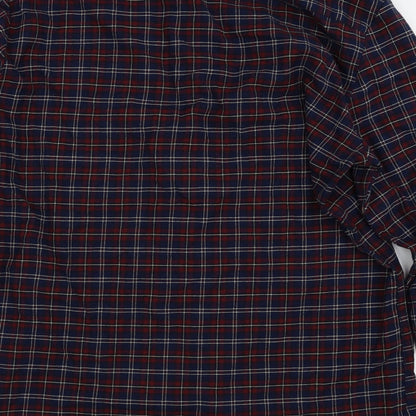 adapt Mens Blue Check   Button-Up Size L