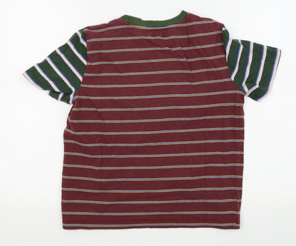BDG Mens Red Striped   T-Shirt Size S