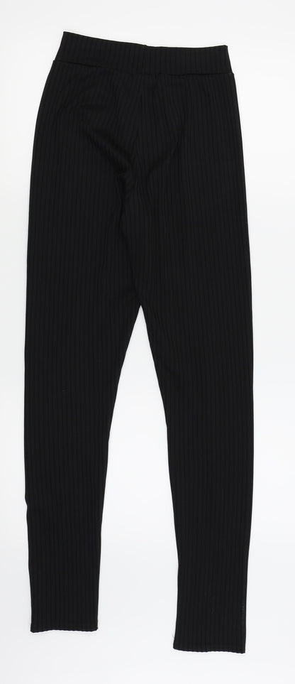 PLT Womens Black Striped  Capri Leggings Size 10 L27 in