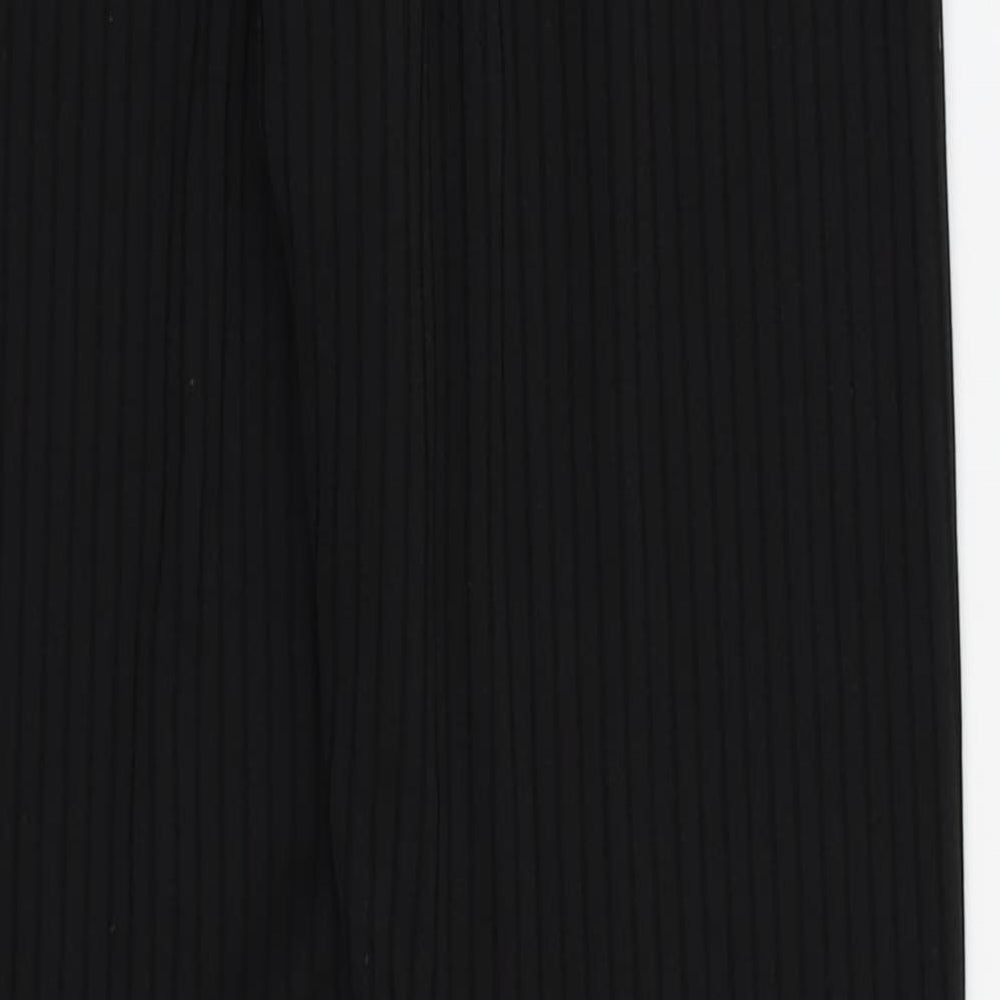 PLT Womens Black Striped  Capri Leggings Size 10 L27 in