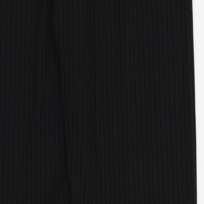 PLT Womens Black Striped  Capri Leggings Size 10 L27 in