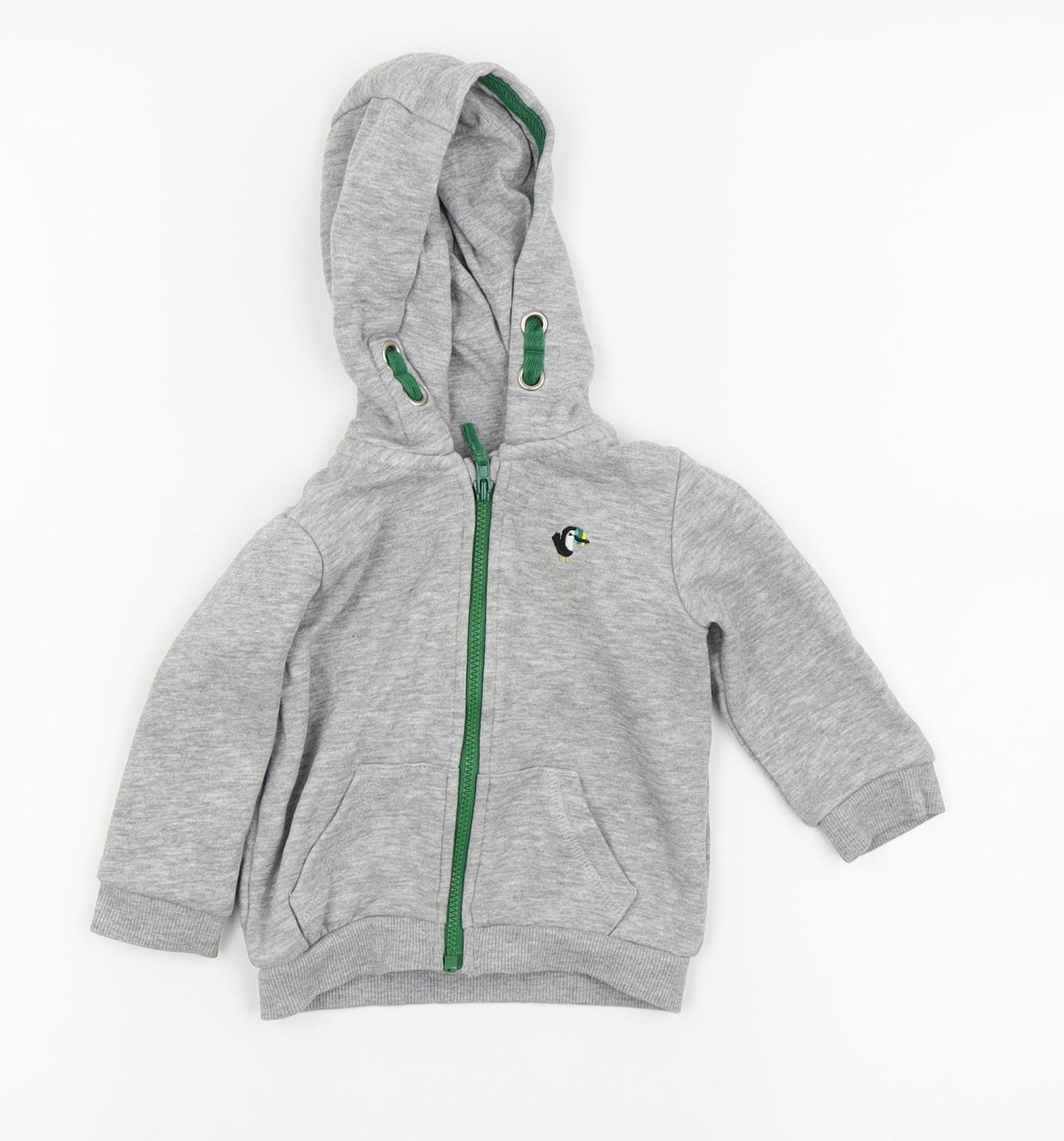 fred and flo  Grey   Full Zip Jumper Size 0-3 Months