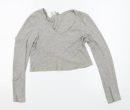 Womens UK Size 14 ASOS Grey Basic T-Shirt