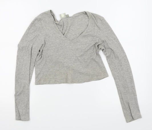 Womens UK Size 14 ASOS Grey Basic T-Shirt