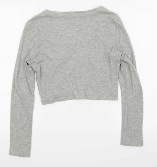 Womens UK Size 14 ASOS Grey Basic T-Shirt
