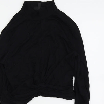 Womens UK Size 14 Topshop Black Basic T-Shirt