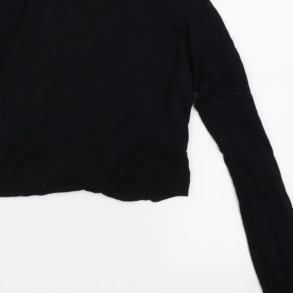 Womens UK Size 14 Topshop Black Basic T-Shirt