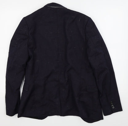 Mens UK Size 38 H&M Regular Blue Suit Jacket