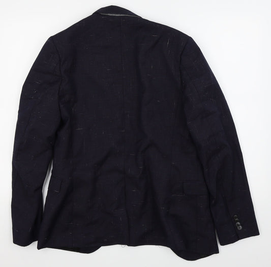 Mens UK Size 38 H&M Regular Blue Suit Jacket