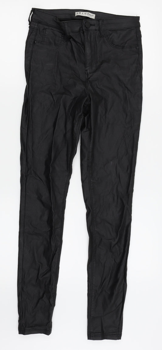 Womens UK Size 10 denim and co Regular Fit Skinny Black Jeans