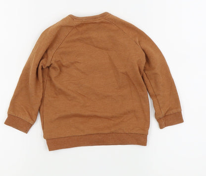 Asda George Boys Brown   Pullover Jumper Size 12-18 Months