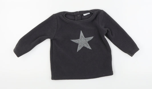 NEXT Boys Grey Solid  Babydoll Pyjama Top Size 9-12 Months