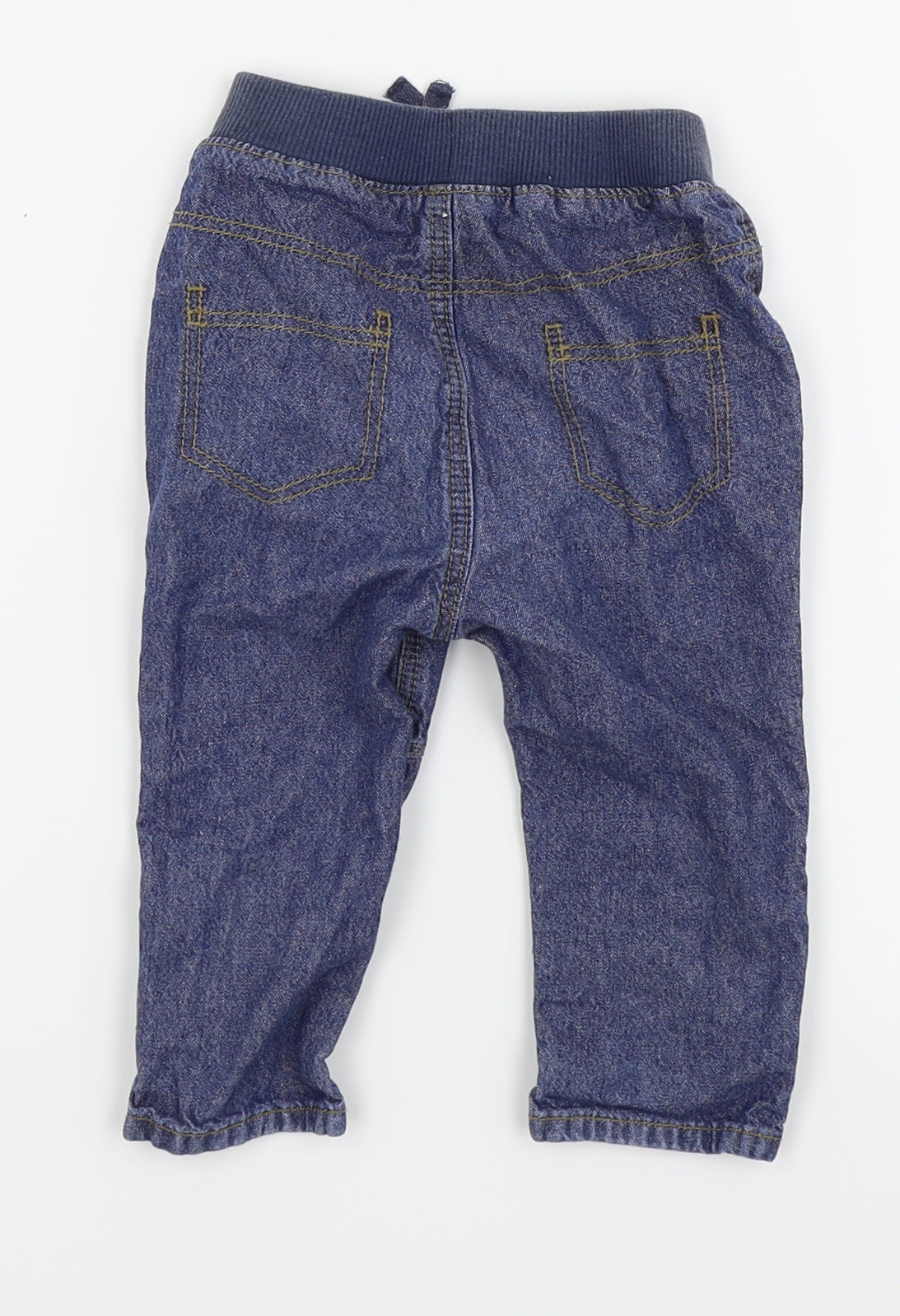 Asda George Boys Blue   Jogger Trousers Size 9-12 Months