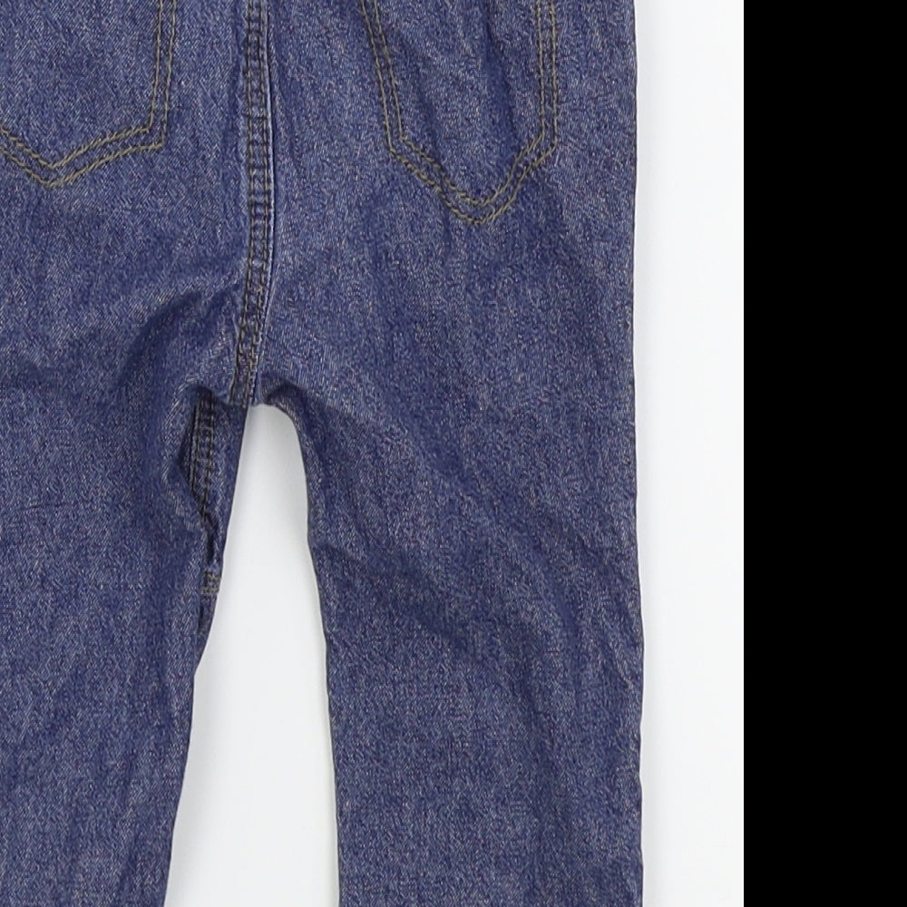 Asda George Boys Blue   Jogger Trousers Size 9-12 Months
