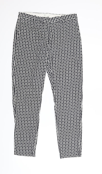 Womens UK Size 8 H&M Regular Fit Carrot Black Trousers