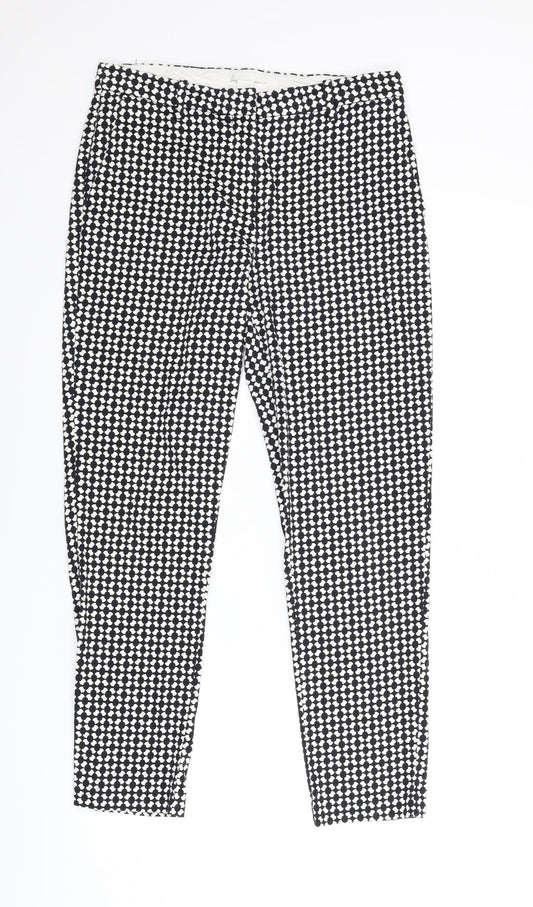 Womens UK Size 8 H&M Regular Fit Carrot Black Trousers