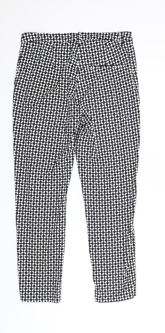 Womens UK Size 8 H&M Regular Fit Carrot Black Trousers