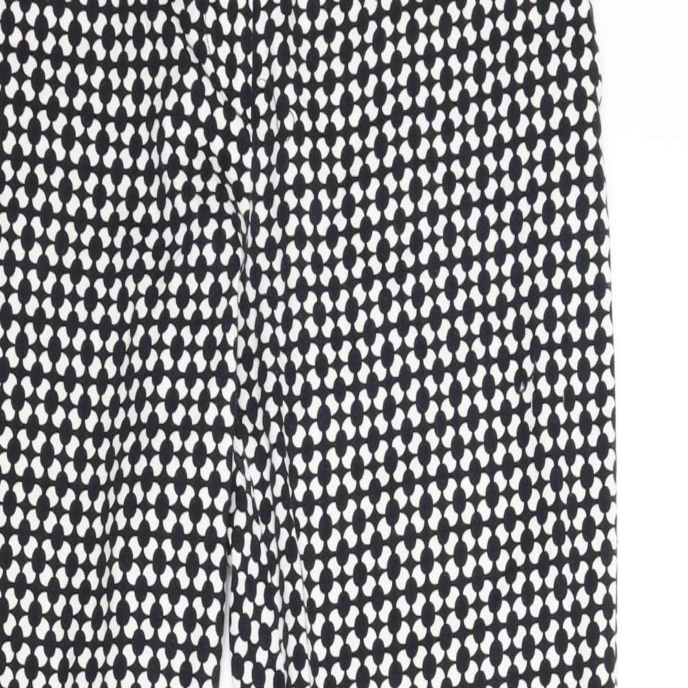 Womens UK Size 8 H&M Regular Fit Carrot Black Trousers