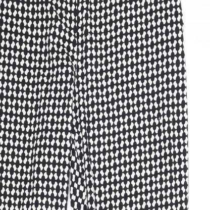 Womens UK Size 8 H&M Regular Fit Carrot Black Trousers