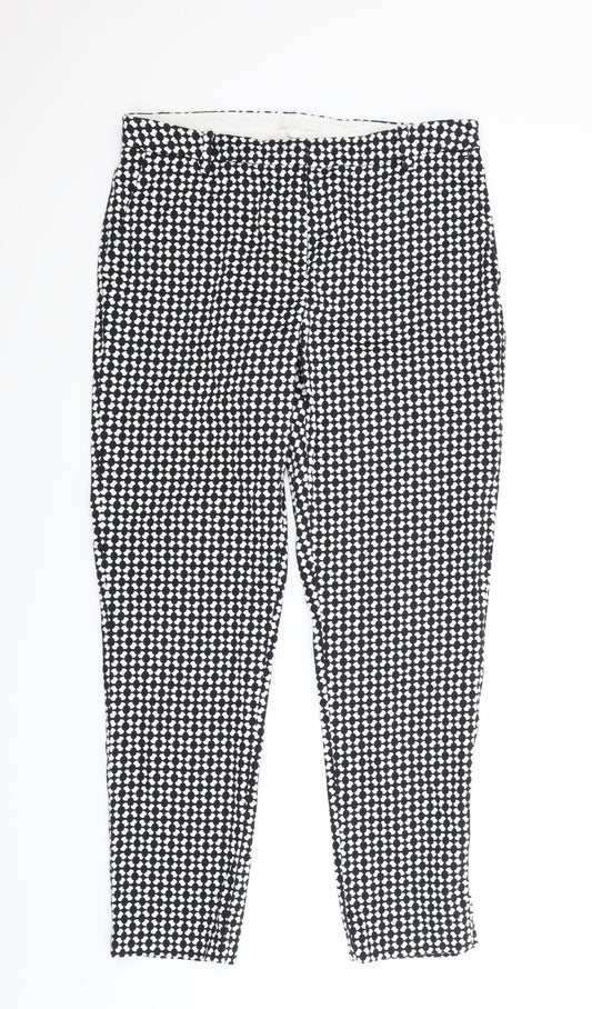 Womens UK Size 8 H&M Regular Fit Carrot Black Trousers