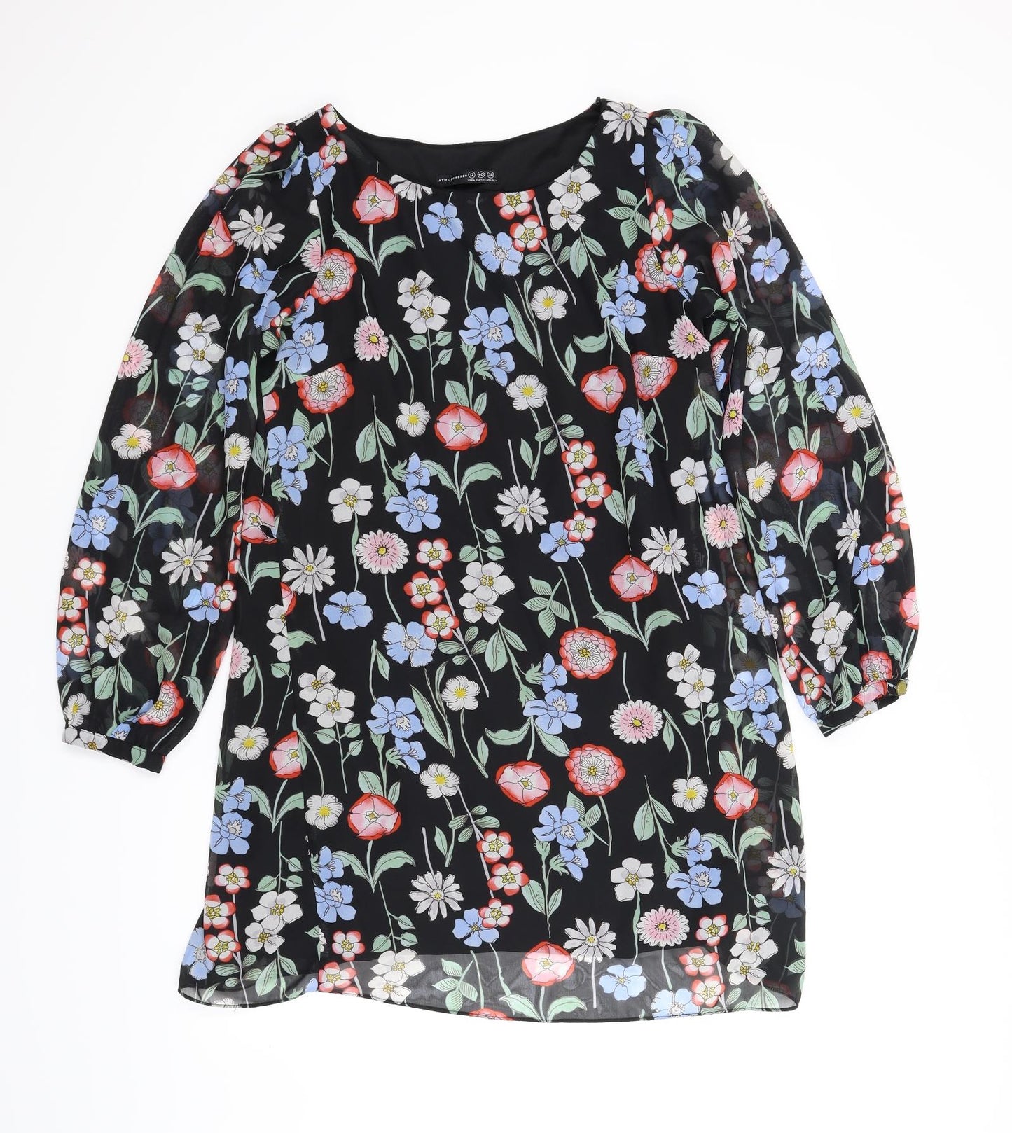 Atmosphere Womens Black Floral  Fit & Flare  Size 12