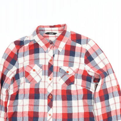 Womens UK Size 12 George Multicoloured Basic Button-Up